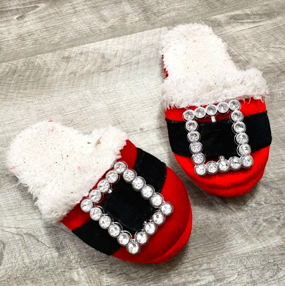 🎄Santa Slippers☃️Child Size L (2-3) Unisex